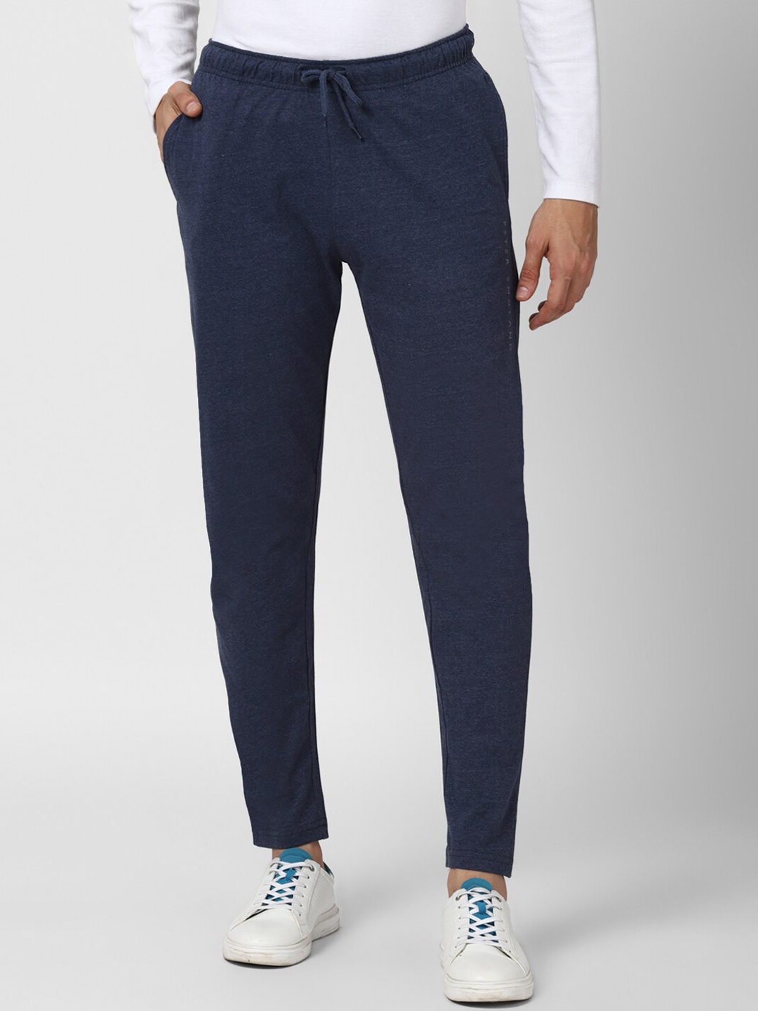 

Peter England Men Navy Blue Solid Track Pants