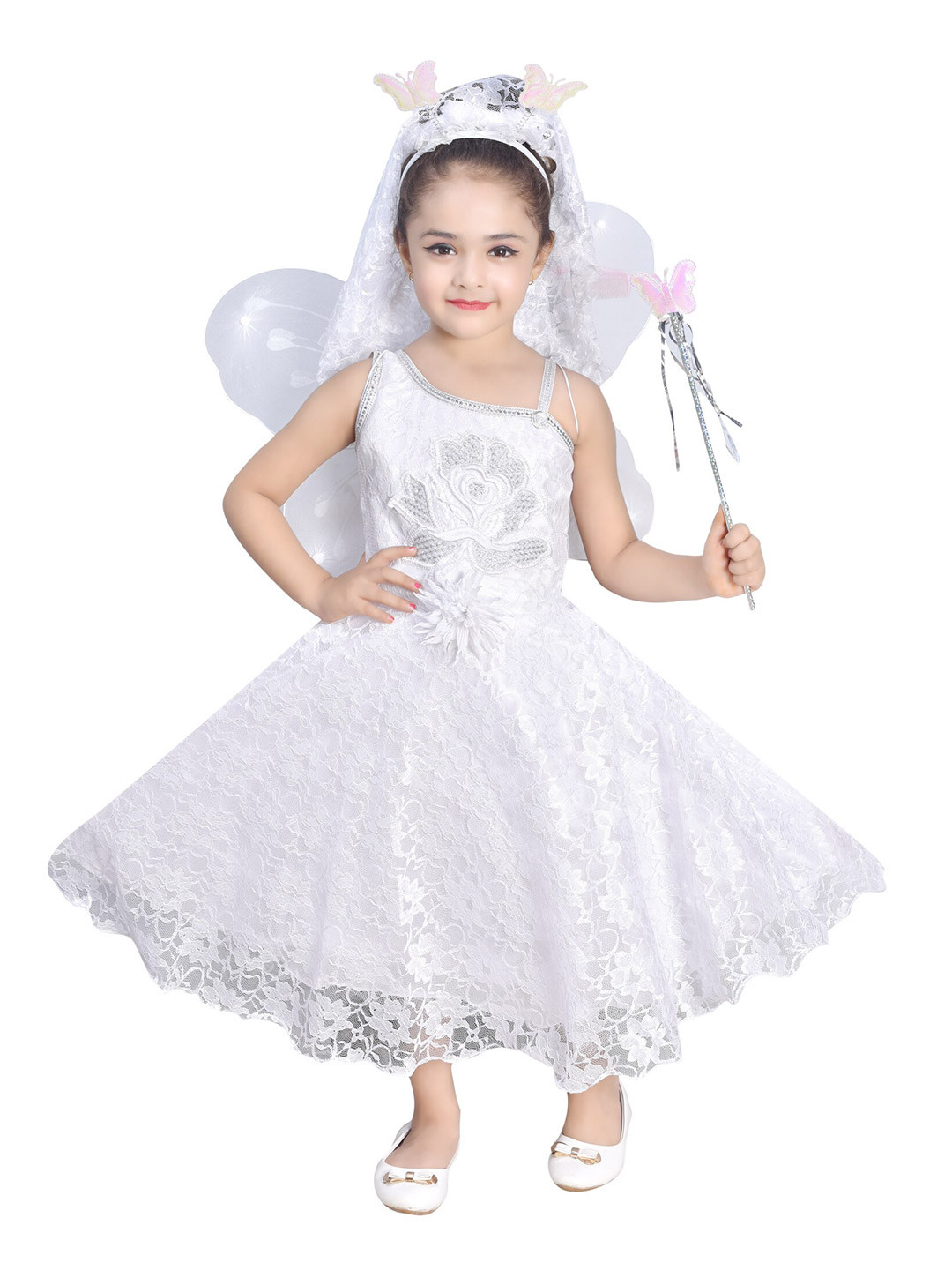 

ahhaaaa White Net Maxi Dress