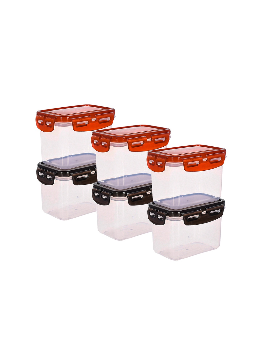 

Kuber Industries Set Of 6 Plastic Food Container Kitchen Storage, Multi