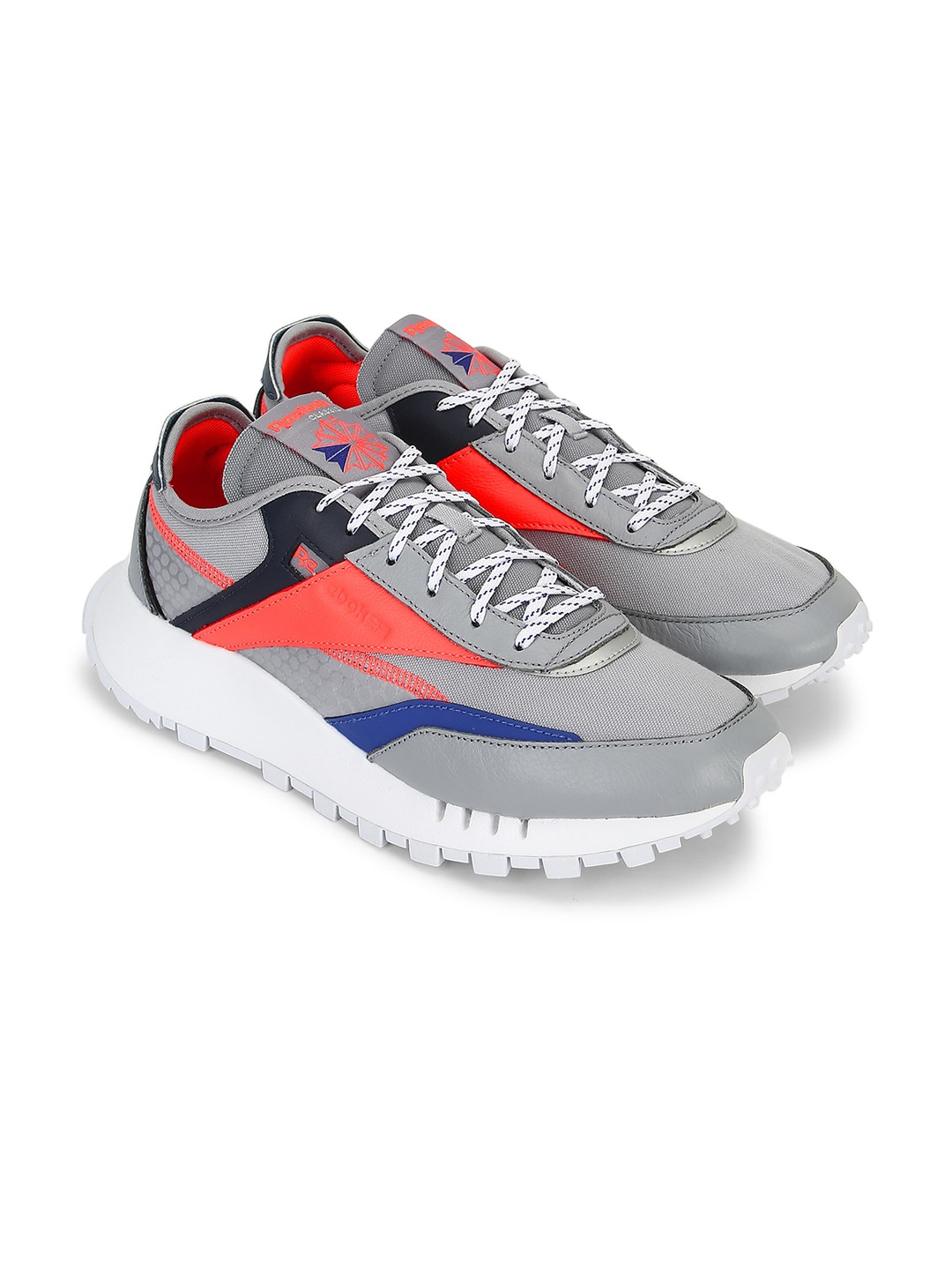 

Reebok Classic Unisex Blue Colourblocked Leather Sneakers