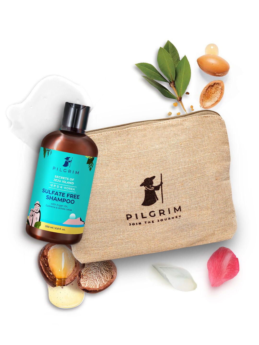 

Pilgrim Unisex Sulfate Free Shampoo with Argan Oil- 200 ml, Blue
