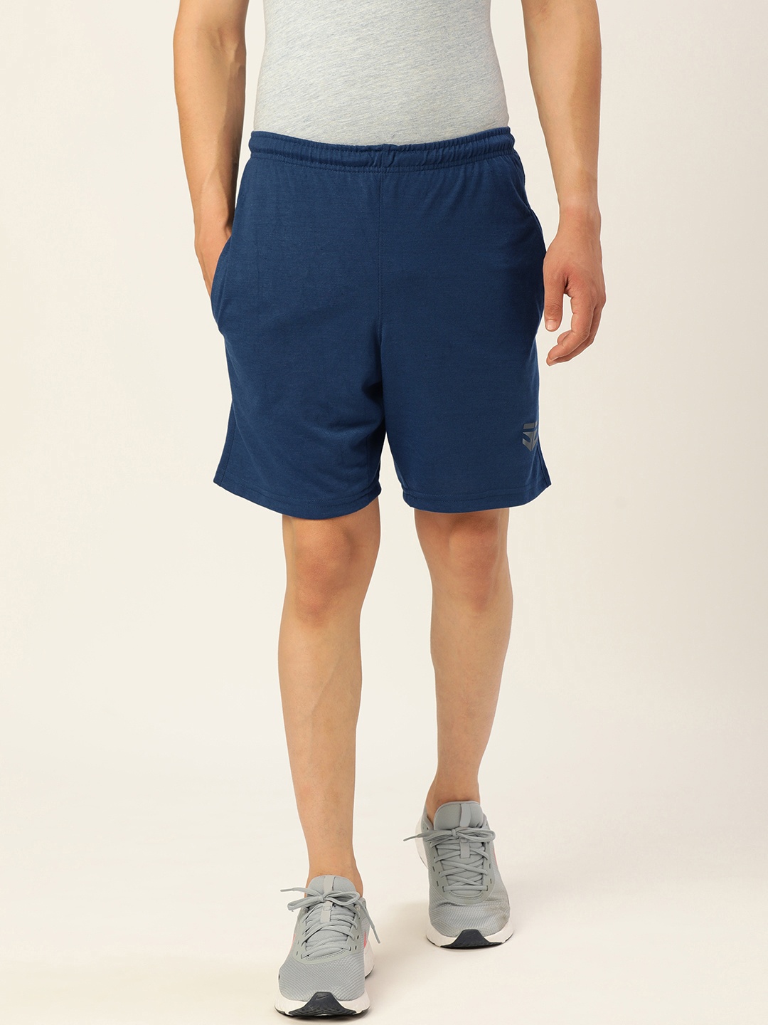 

Sports52 wear Men Navy Blue Solid Sports Shorts