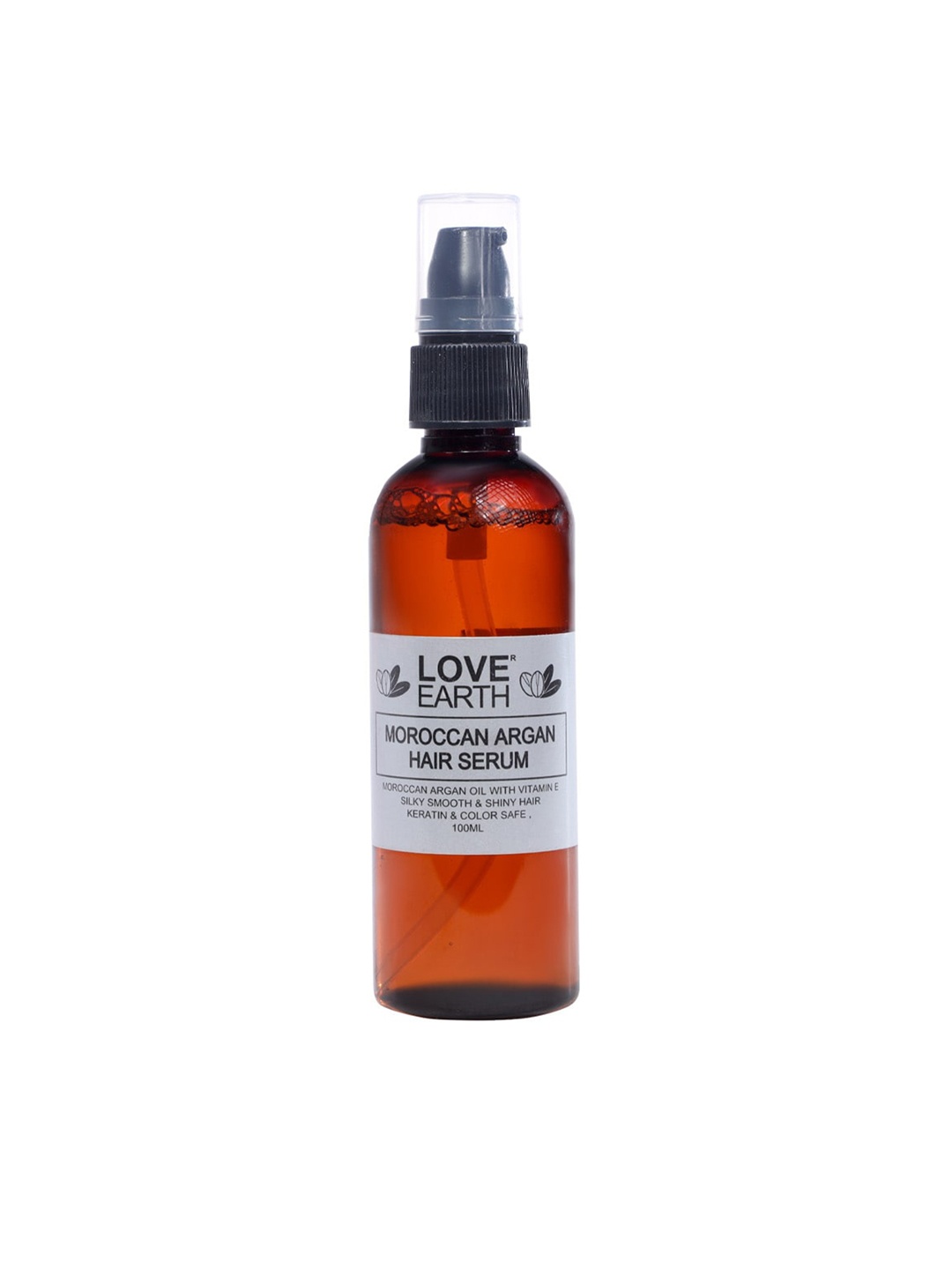 

LOVE EARTH Moroccan Argan Hair Serum with Vitamin E for Silky Smooth & Shiny Hair - 100ml, Brown