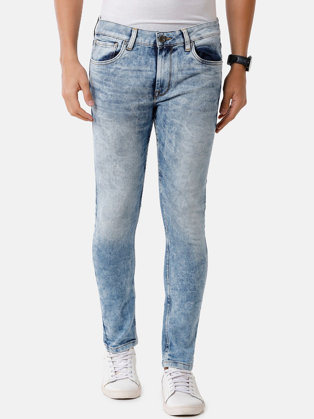 

Voi Jeans Men Blue Skinny Fit Heavy Fade Jeans