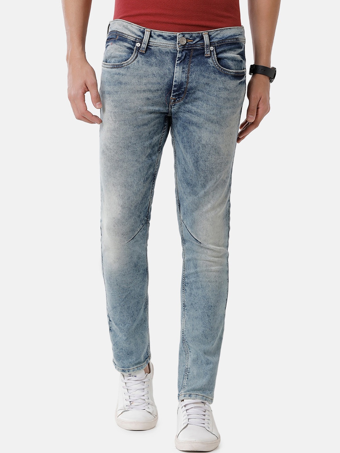 

Voi Jeans Men Blue Slim Fit Heavy Fade Jeans