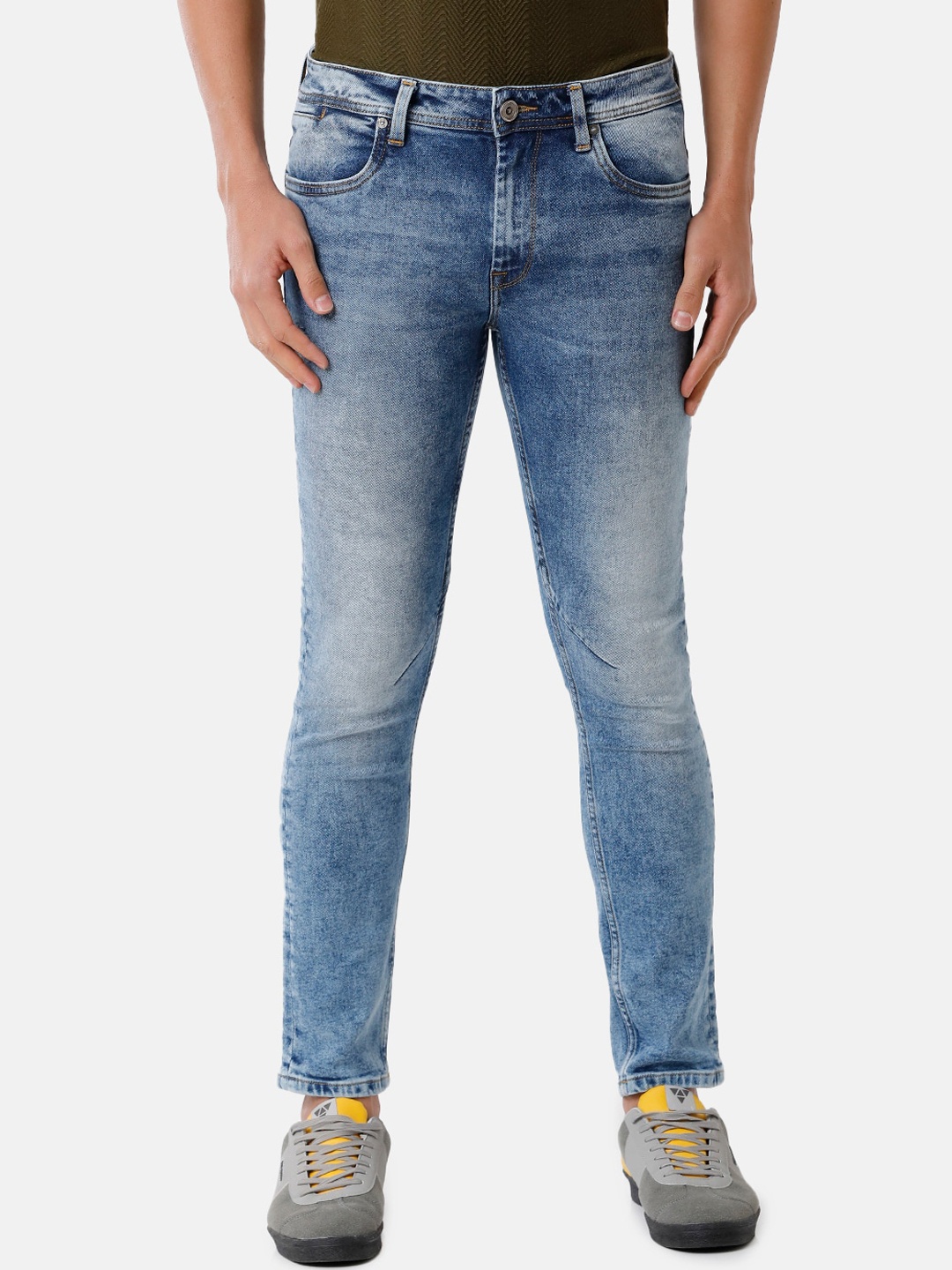 

Voi Jeans Men Blue Slim Fit Heavy Fade Cotton Jeans