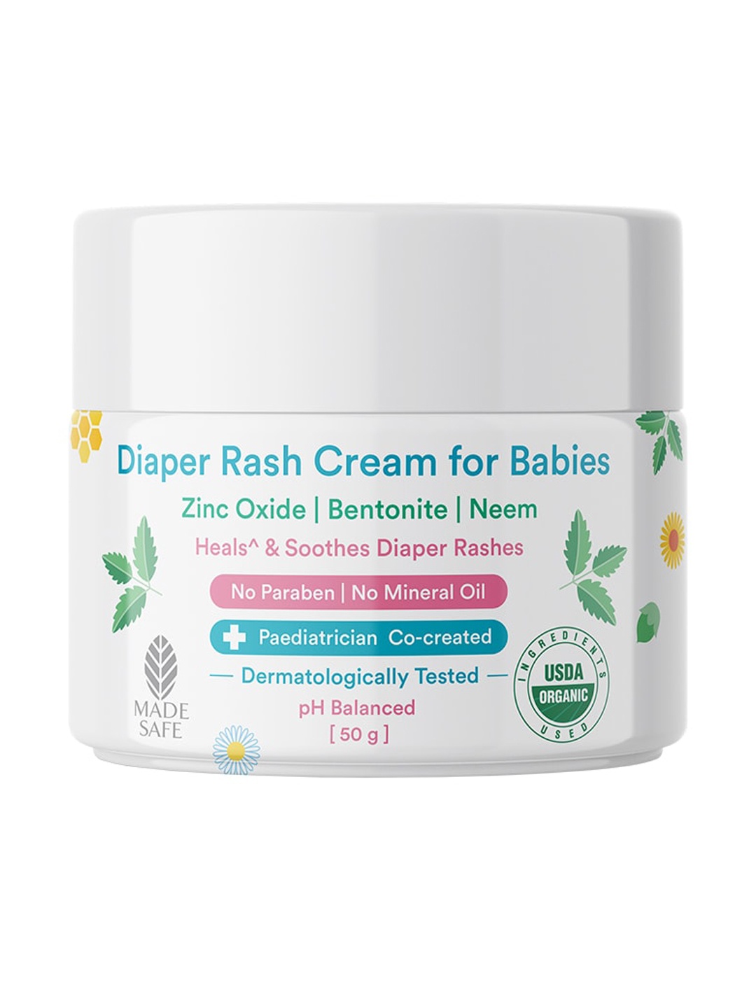 

BabyChakra Diaper Rash Cream for Babies with Zinc Oxide & Neem - 50 g, White