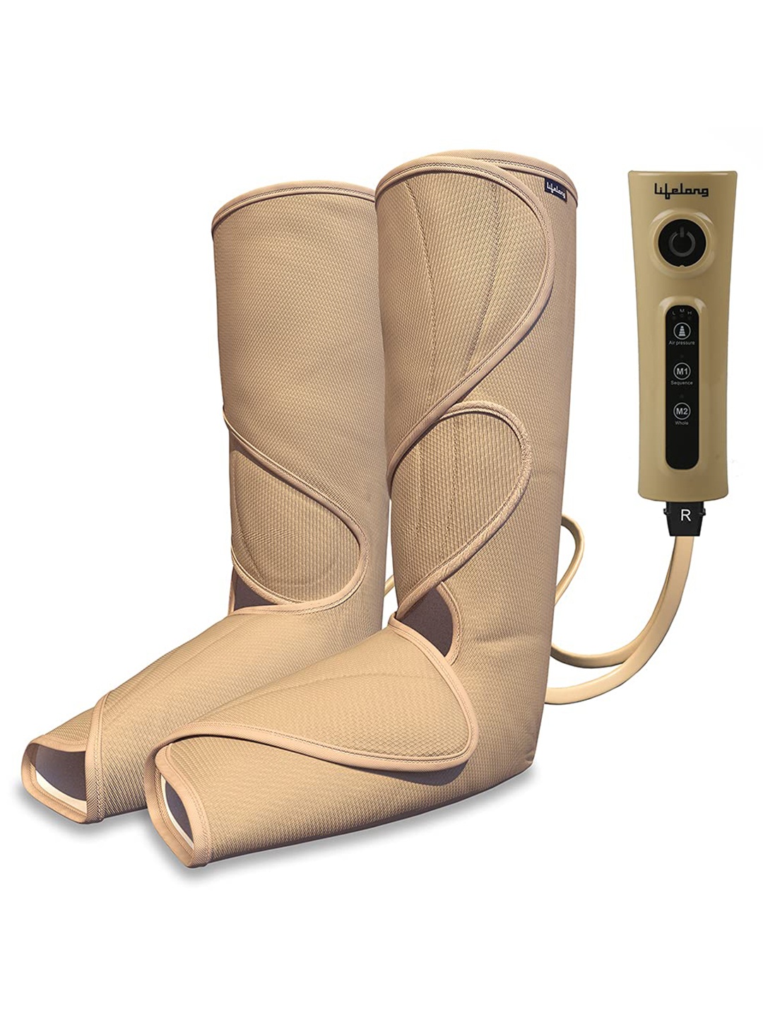 

Lifelong Full Leg Air Compression Massager for Blood Circulation & Pain Relief - LLM900, Beige