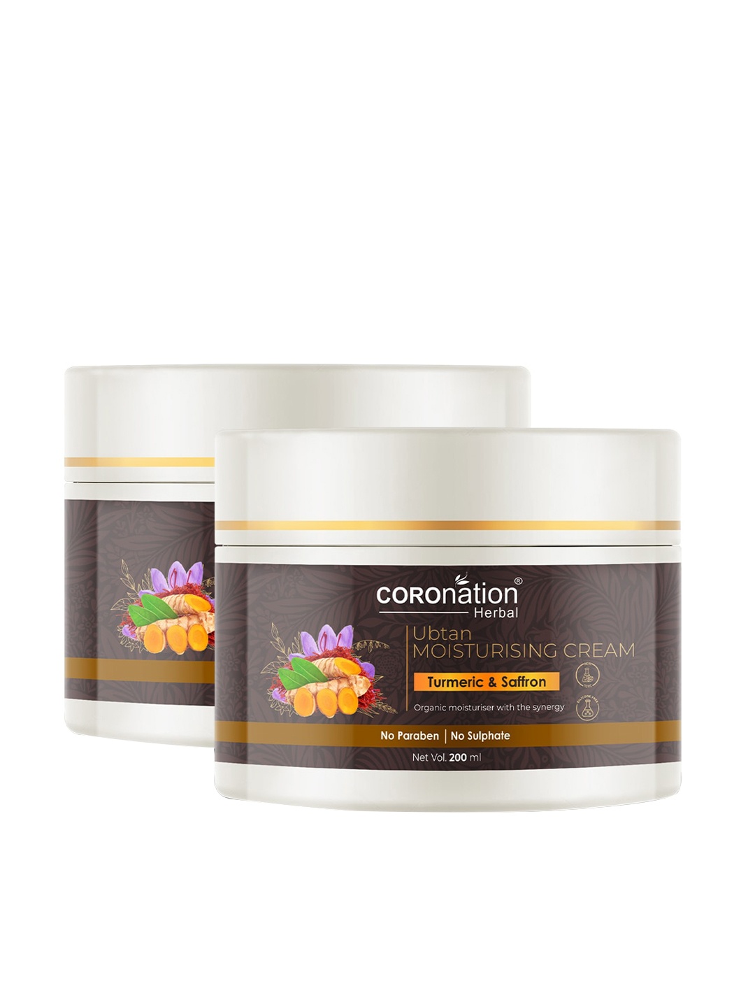 

COROnation Herbal Set Of 2 Ubtan Moisturising Cream, Yellow