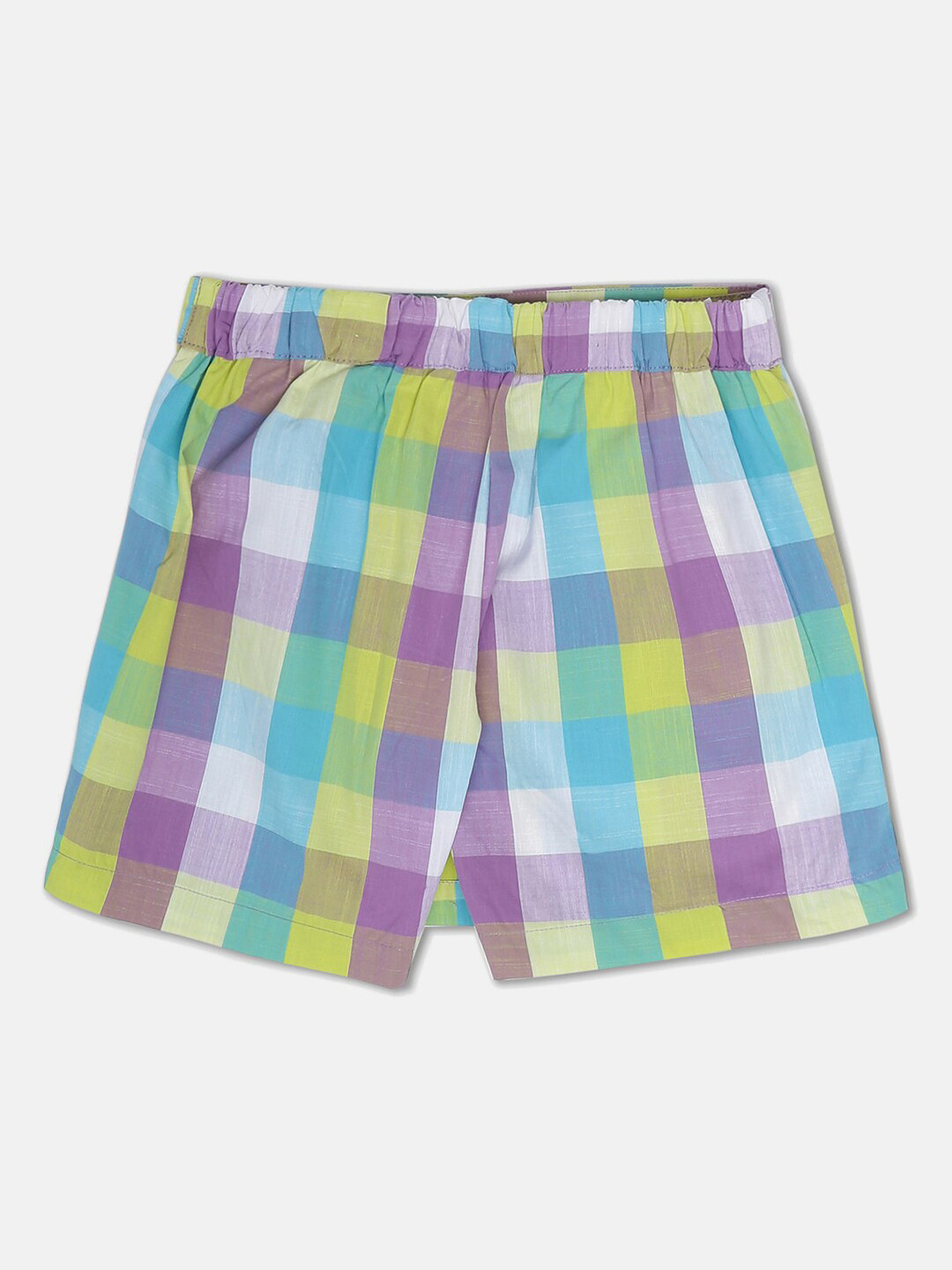 

United Colors of Benetton Girls Multicoloured Checked Shorts, Multi