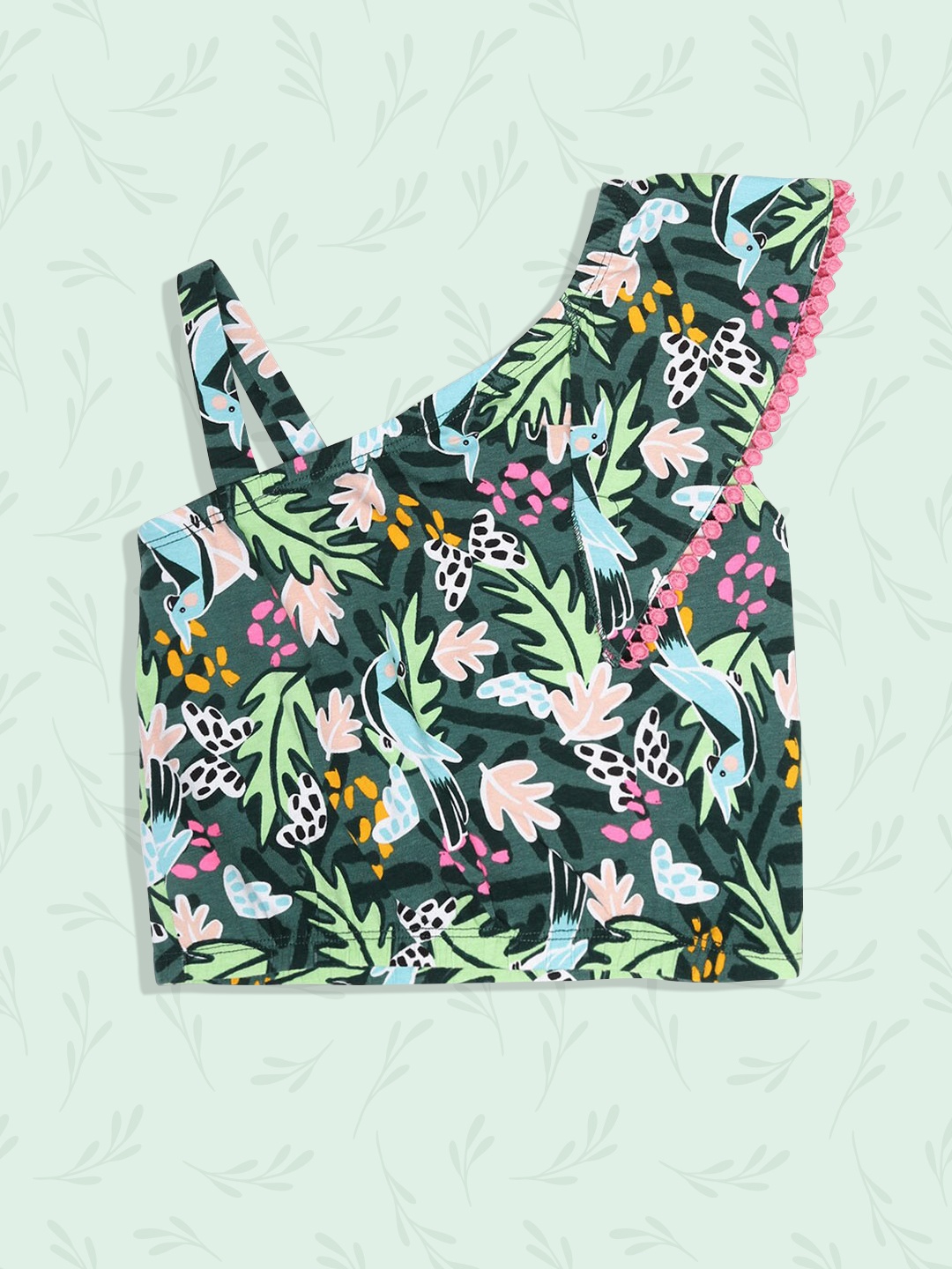 

United Colors of Benetton Multicoloured Tropical Print Top, Multi