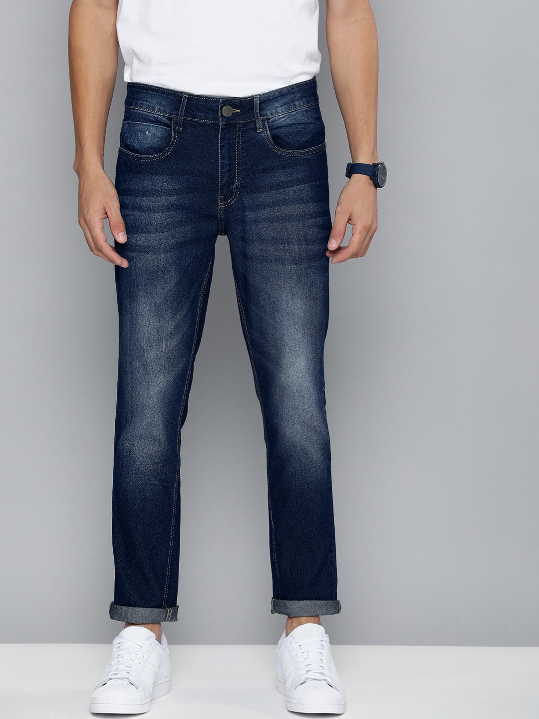 

Mast & Harbour Men Blue Skinny Fit Light Fade Stretchable Jeans