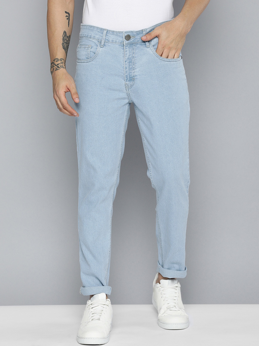 

Mast & Harbour Men Blue Slim Tapered Fit Stretchable Jeans