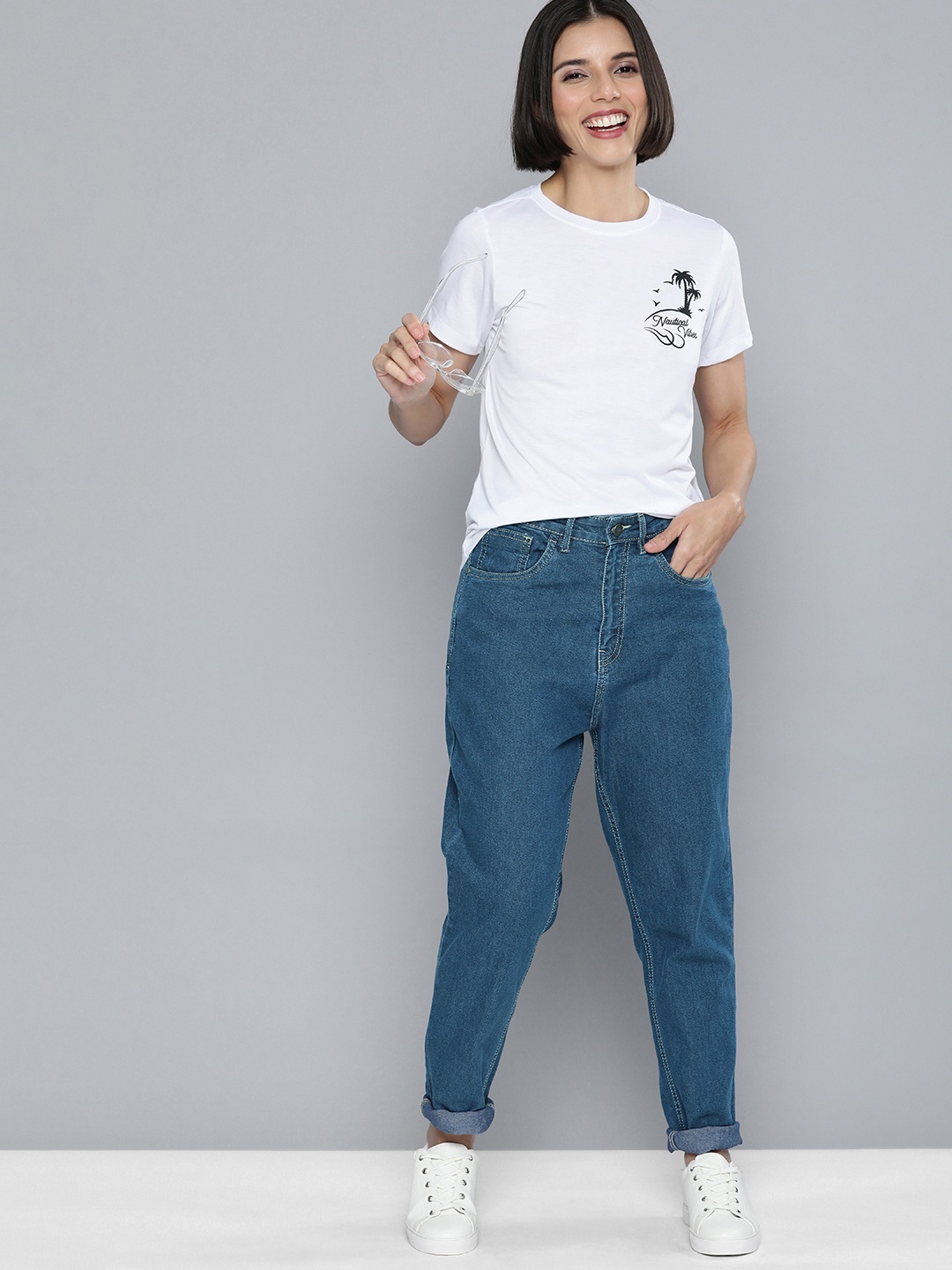 

Mast & Harbour Women Blue Stretchable Mid Rise Casual Jeans
