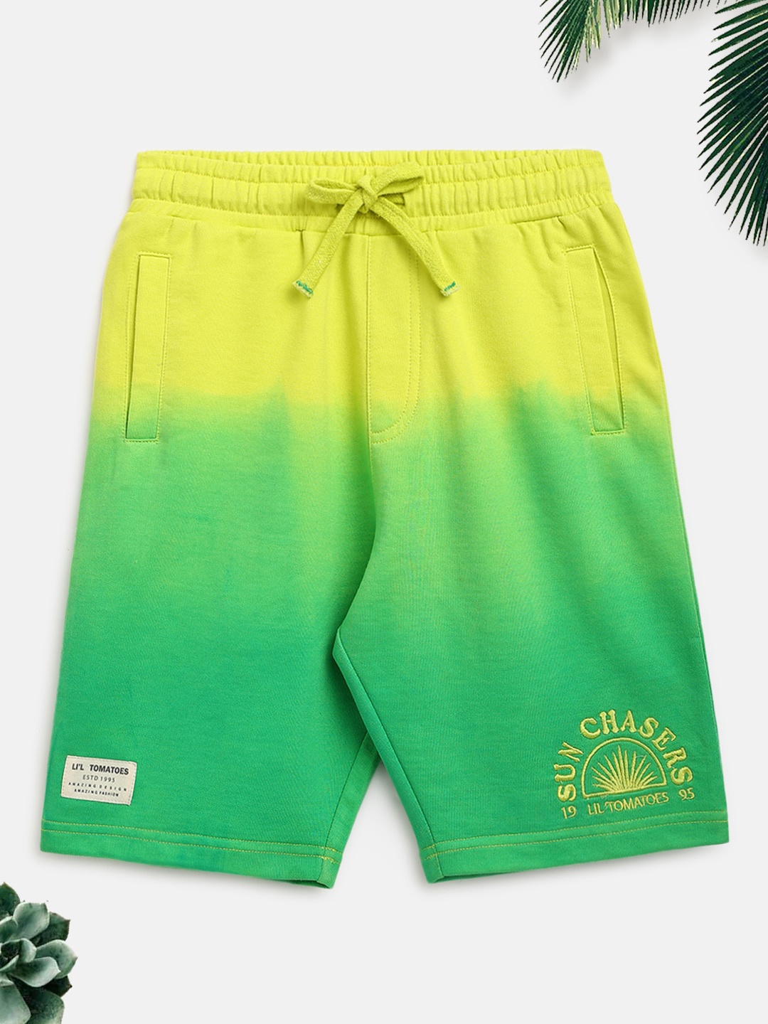 

Lil Tomatoes Boys Green Ombre Outdoor Sports Shorts