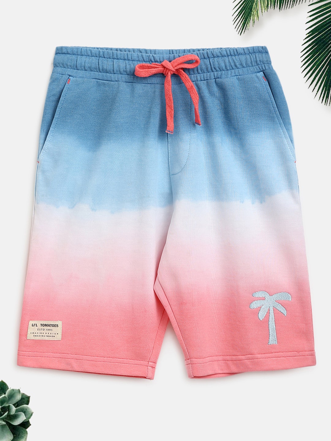 

Lil Tomatoes Boys Blue Ombre Outdoor Shorts 100% Cotton