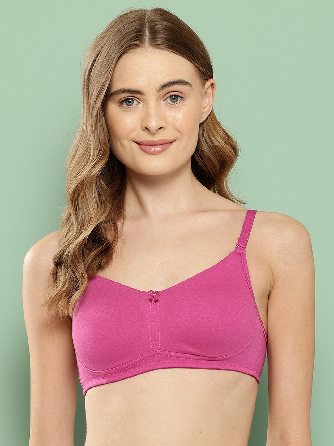 

Leading Lady Magenta Pure Cotton Bra Non Padded