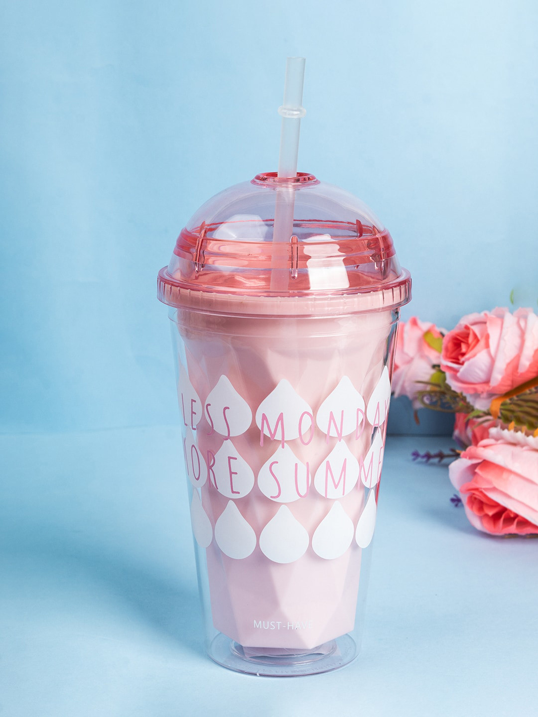 

MARKET99 Pink Printed Sipper Water Bottle