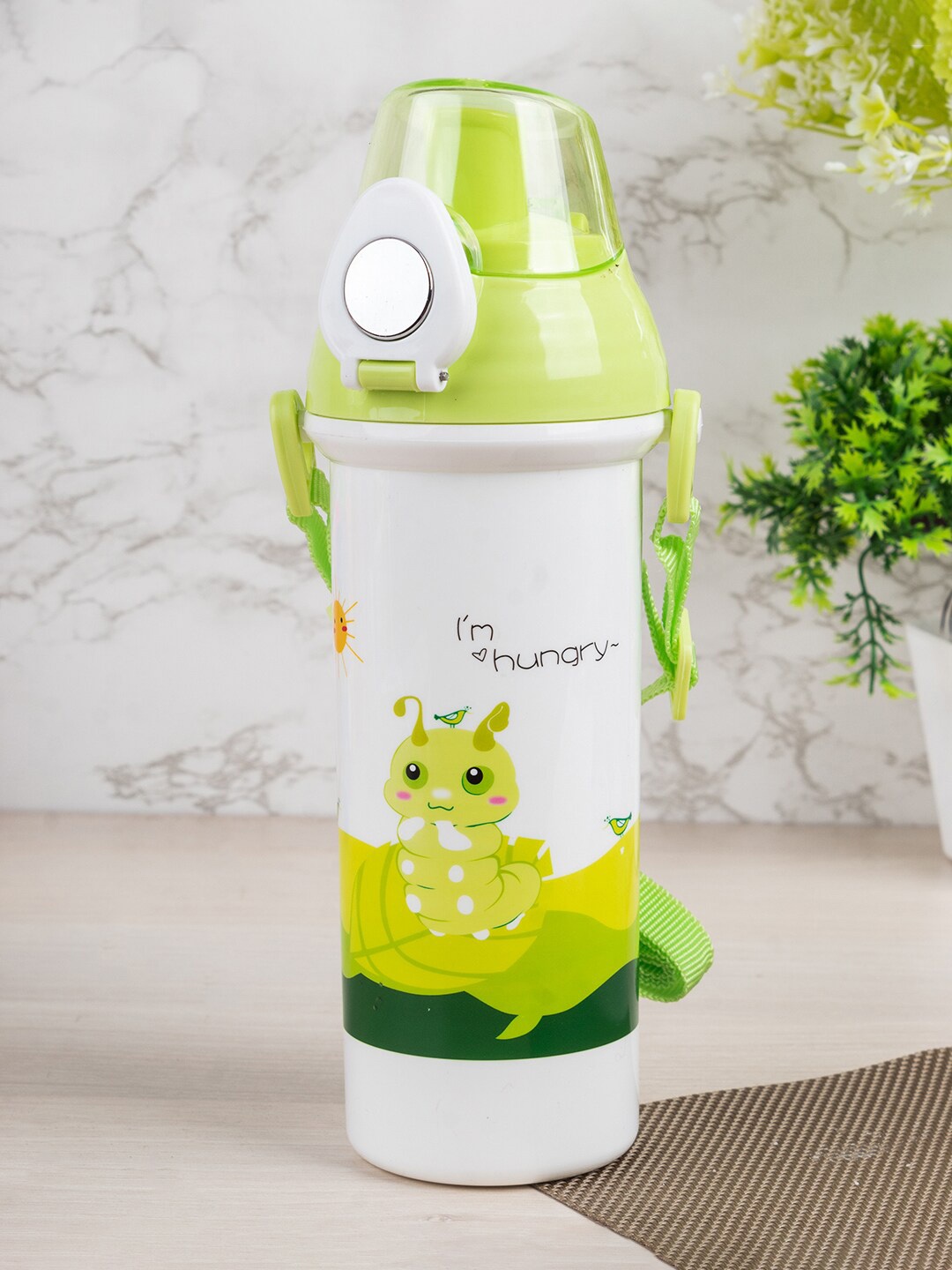

MARKET99 Green Printed Water Bottle