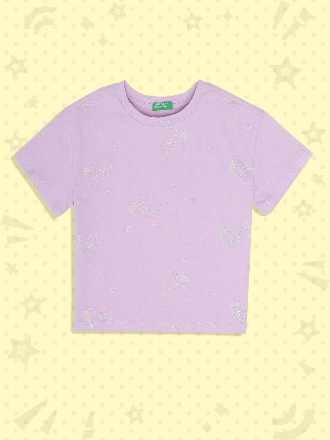 

United Colors of Benetton Girls Purple T-shirt