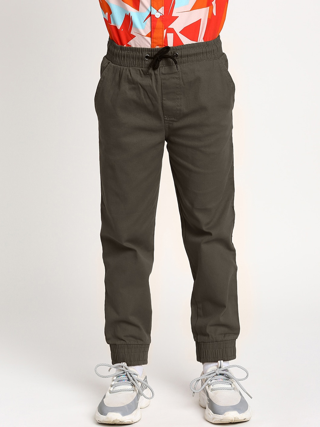 

MANET Boys Green Relaxed Joggers Trousers