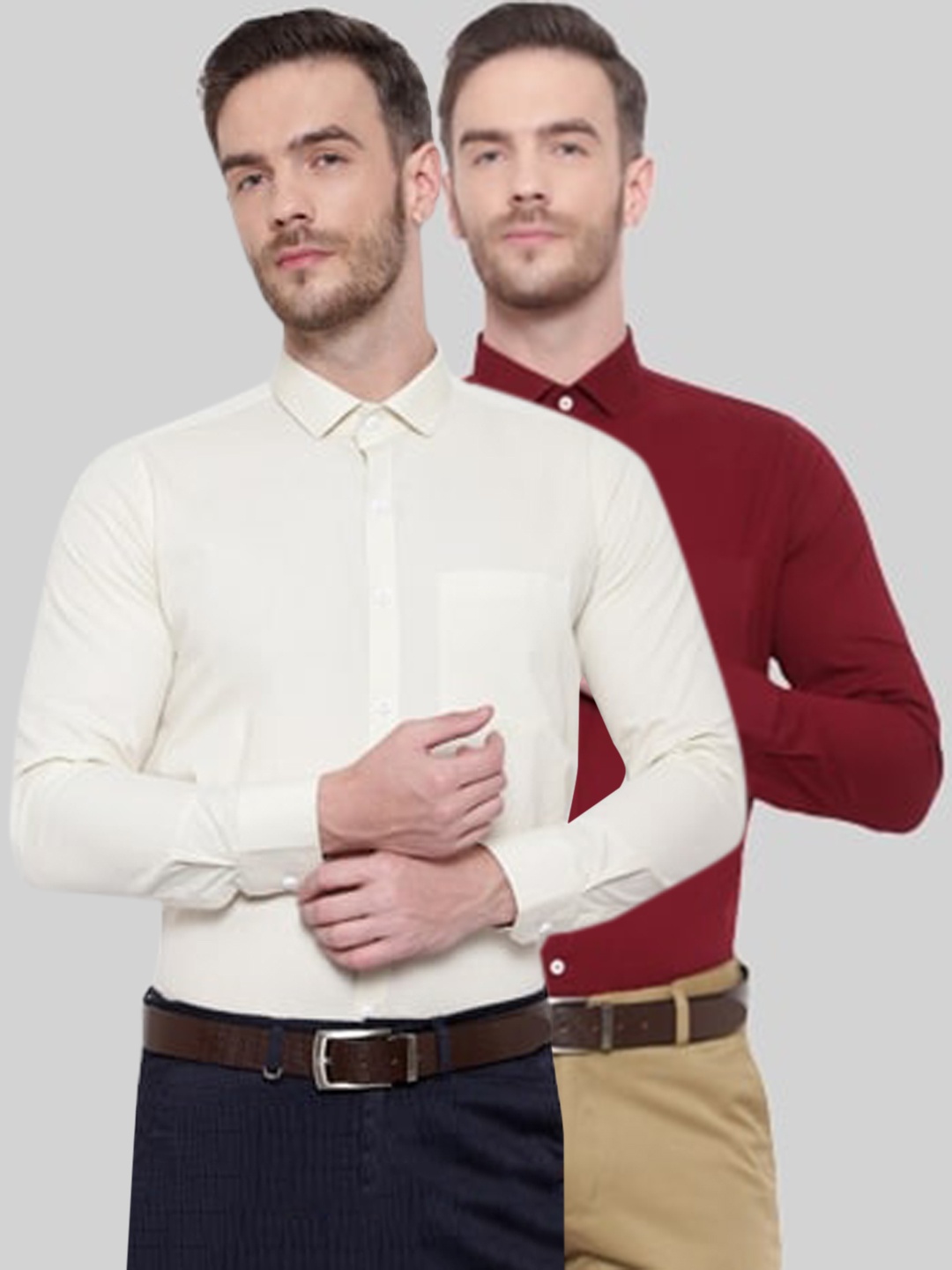 

Srey trends Men Cream-Coloured Comfort Formal Shirt