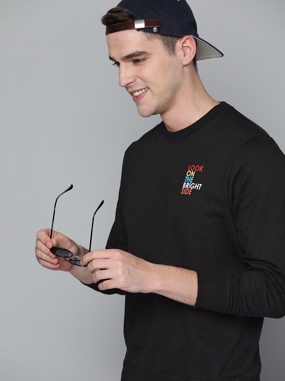 

HERE&NOW Men Black Sweatshirt