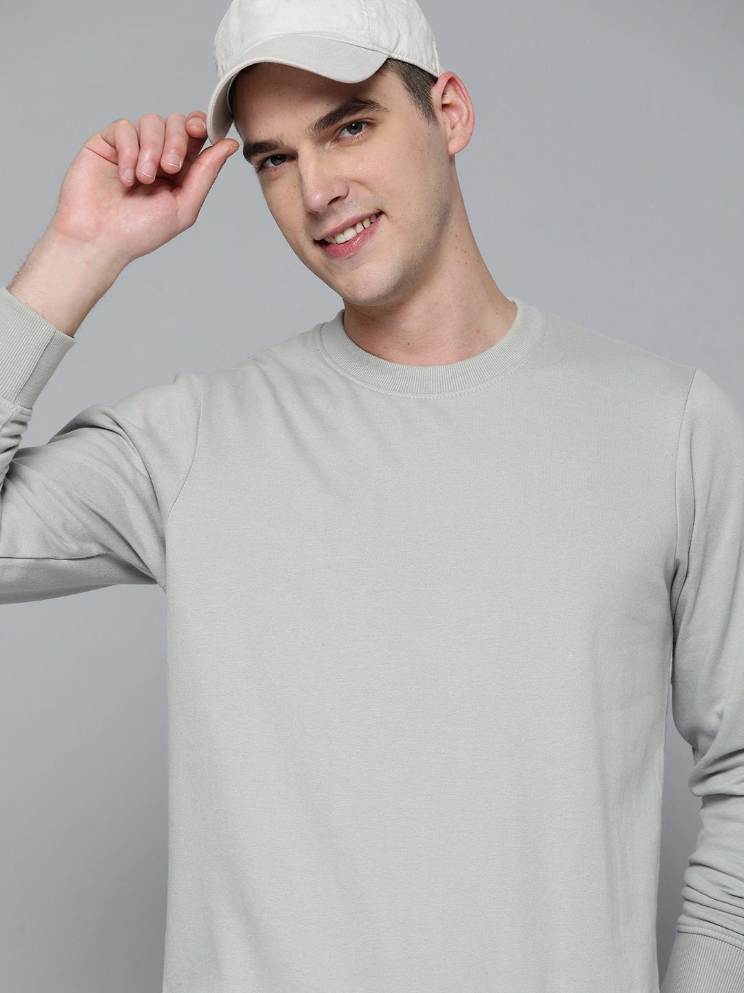 

HERE&NOW Men Sage Green Sweatshirt
