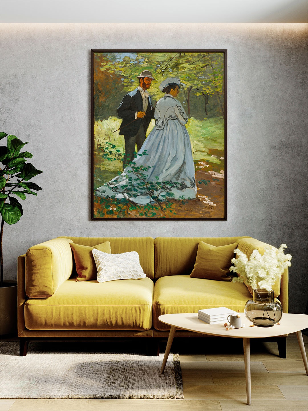 

ARTSPACE Yellow & Grey Bazille and Camille Canvas Painting Wall Art