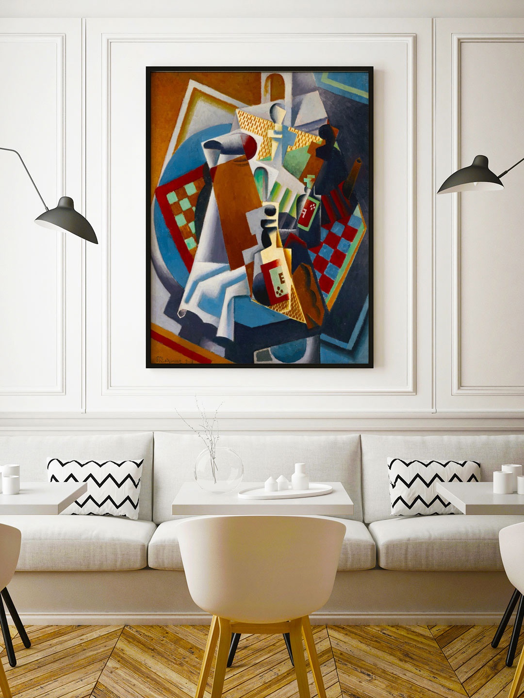 

ARTSPACE Blue & White Abstract Printed Framed Wall Art