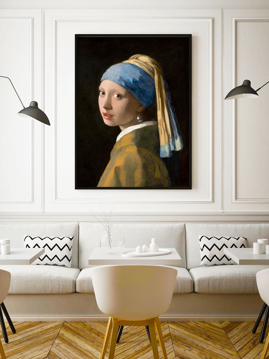 

ARTSPACE Blue & Yellow Girl with a Pearl Earring Canvas Painting Wall Art