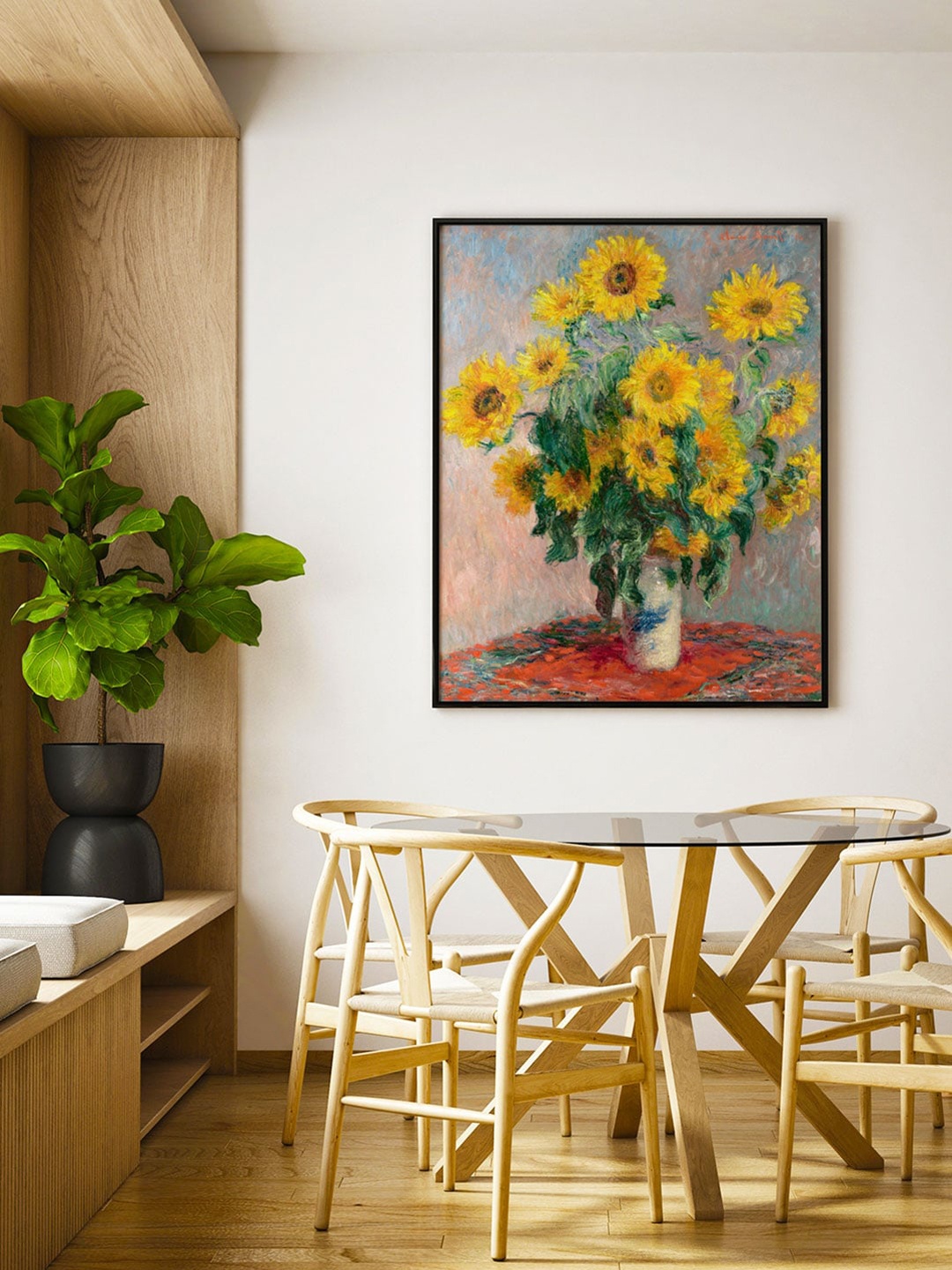

ARTSPACE Multi-Coloured Bouquet of Sunflowers Canvas Painting Wall Art
