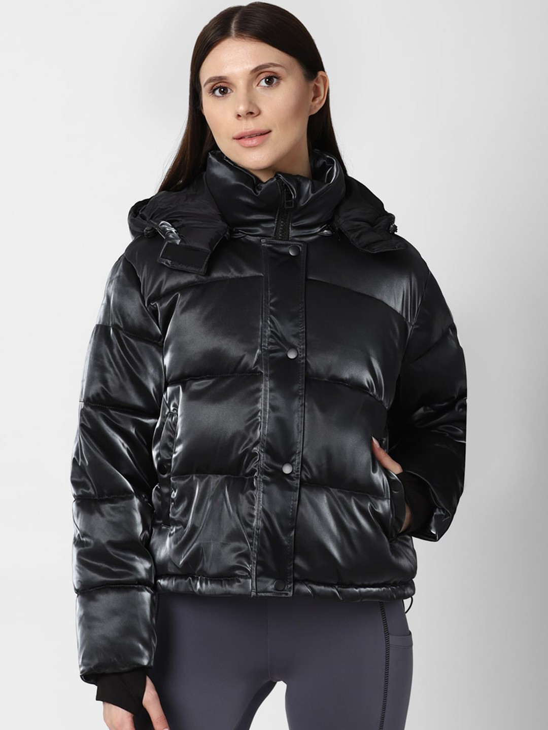 

FOREVER 21 Women Black Tailored Jacket