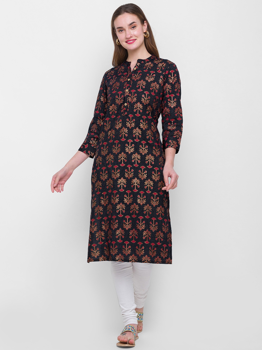 

ZOLA Women Grey Embroidered Kurta