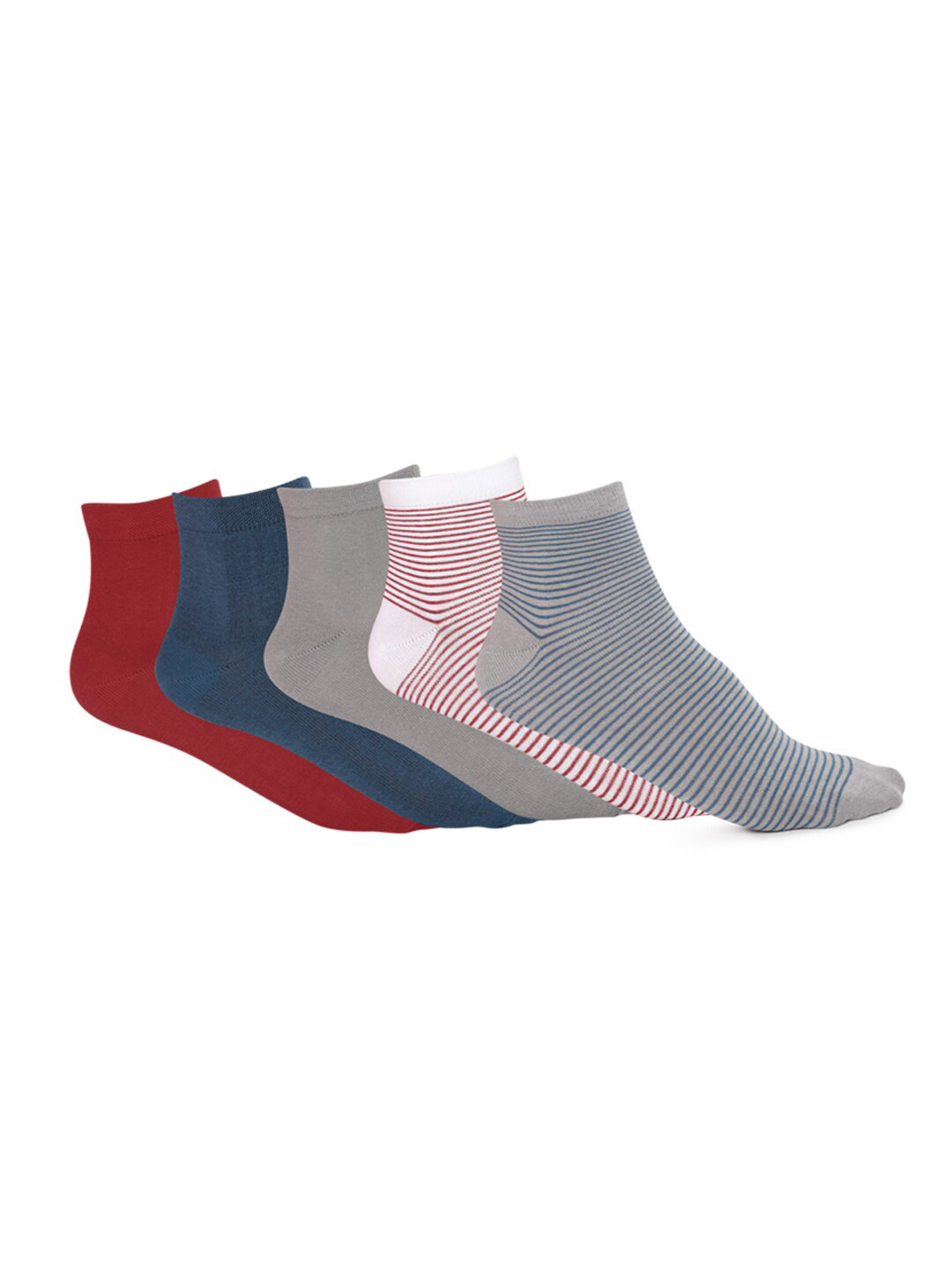 

FOREVER 21 Women Pack Of 5 Solid Ankle Socks, Grey