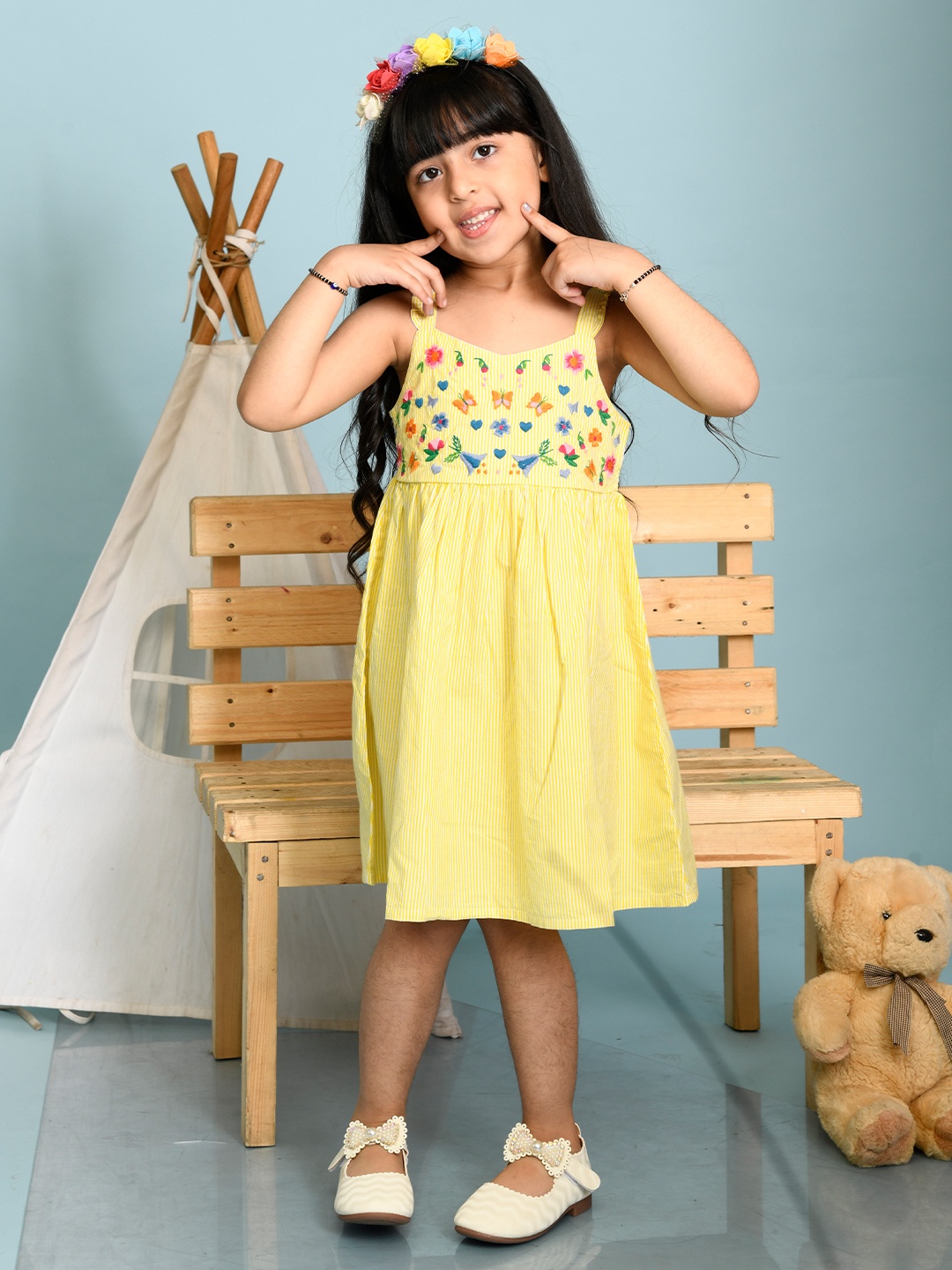 

Beebay Yellow A-Line Dress