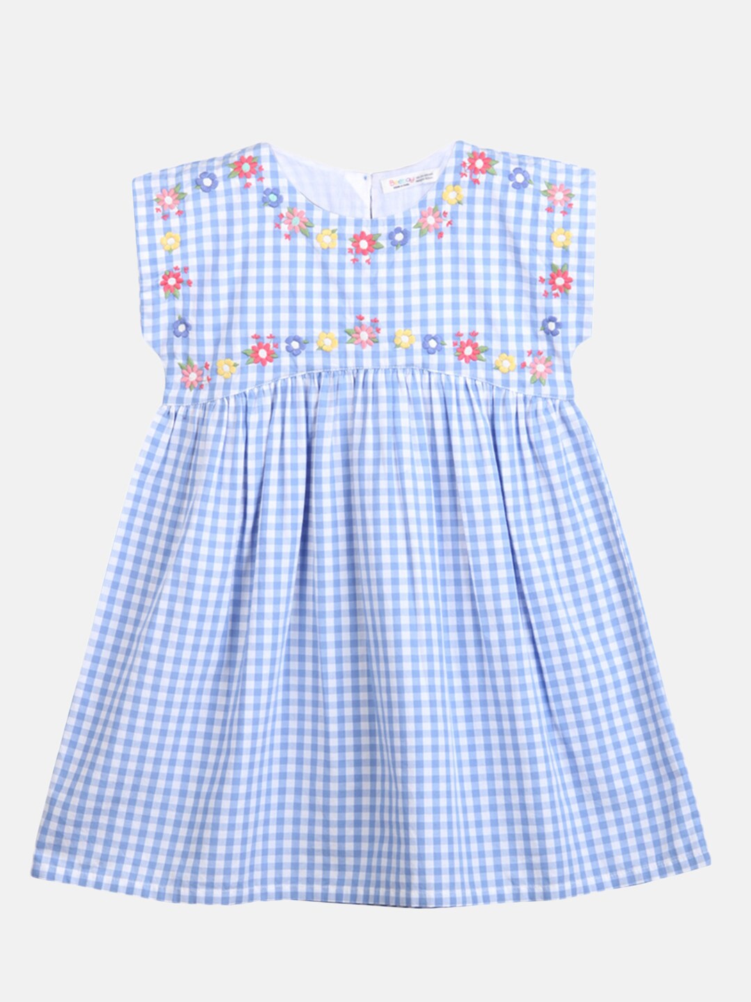 

Beebay Blue Checked A-Line Dress