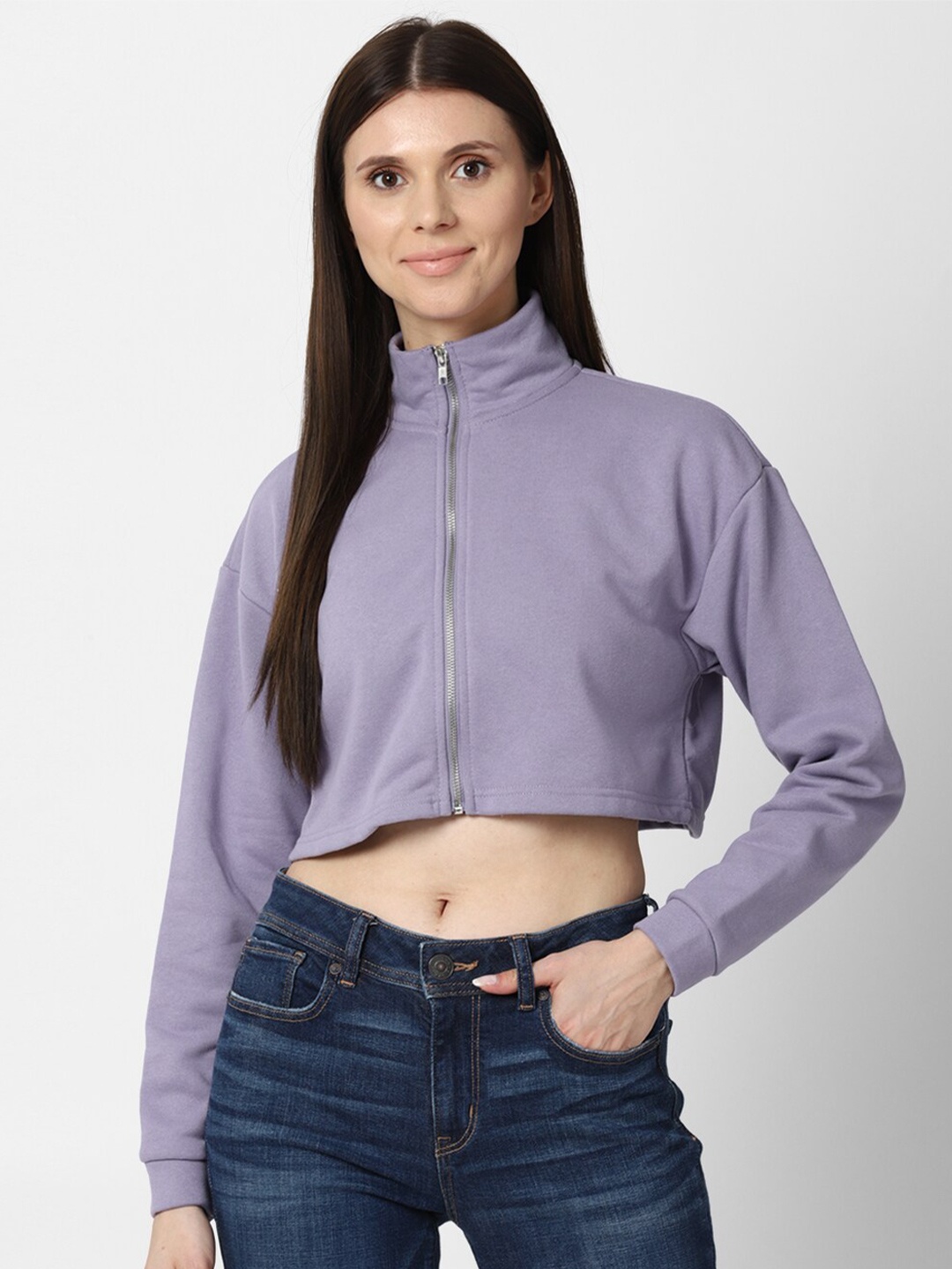 

FOREVER 21 Women Purple Sweatshirt