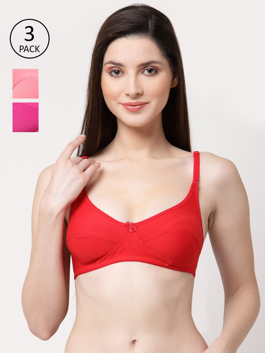 

Floret Red & Magenta Bra