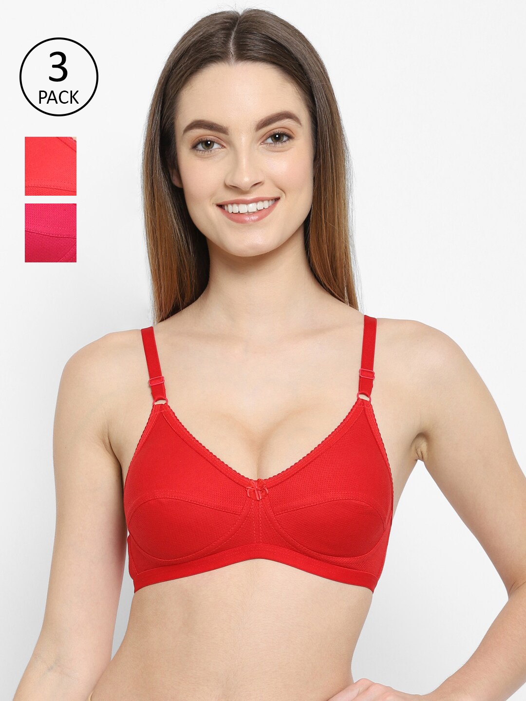 

Floret Red & Magenta Bra