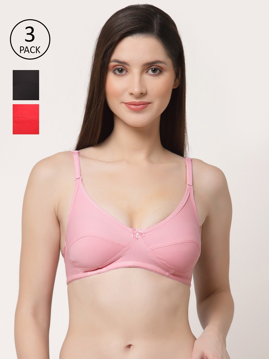 

Floret Pink & Black Bra