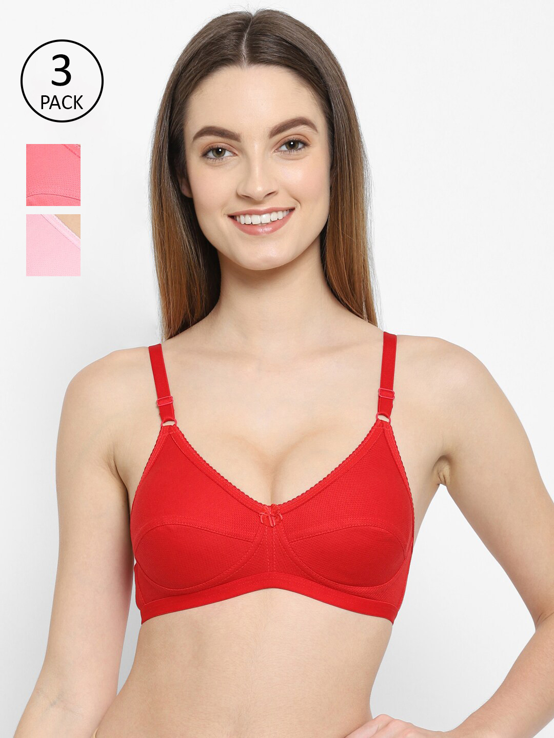 

Floret Red & Rose Bra