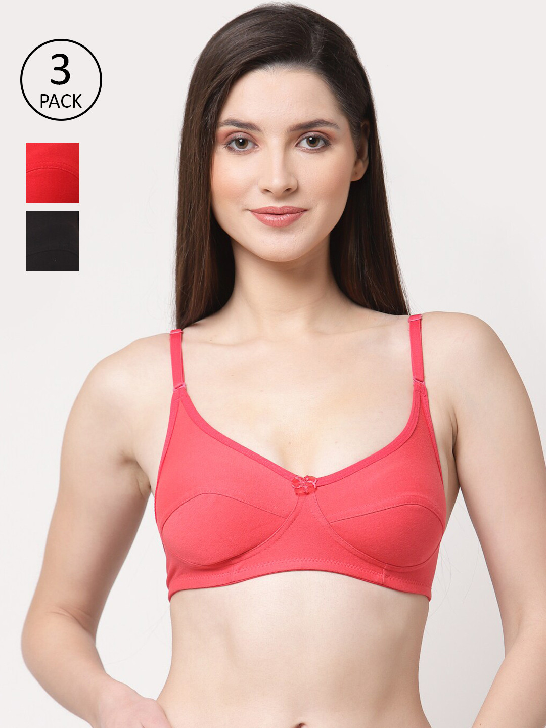

Floret Pink & Black Bra