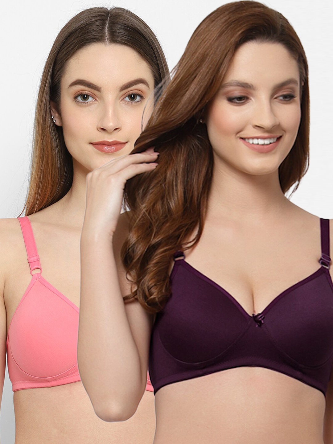 

Floret Burgundy & Pink Bra Lightly Padded