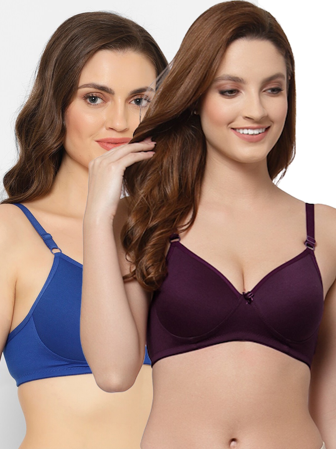 

Floret Burgundy & Blue Bra Lightly Padded