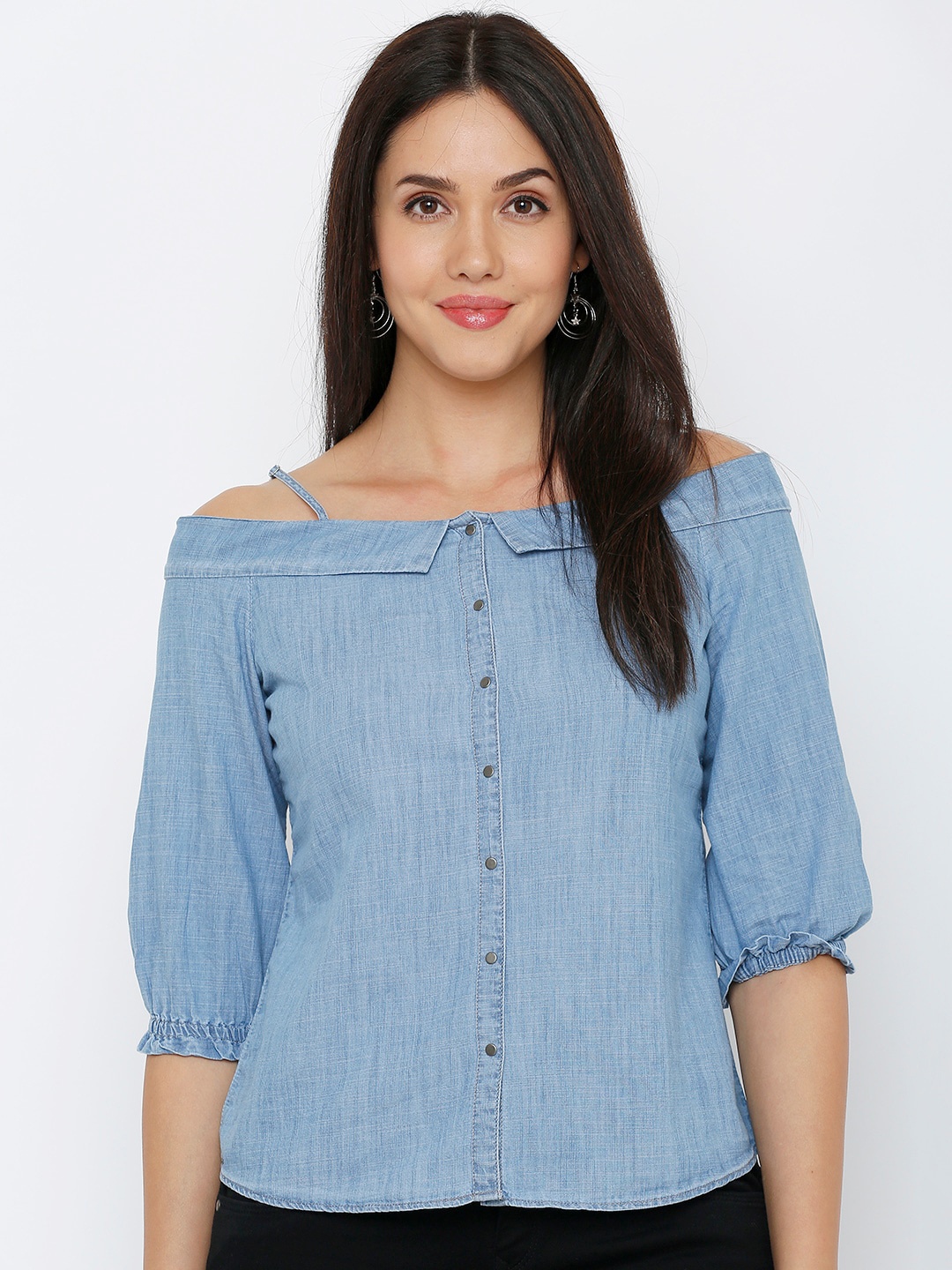 

Kraus Jeans Blue Bardot Top
