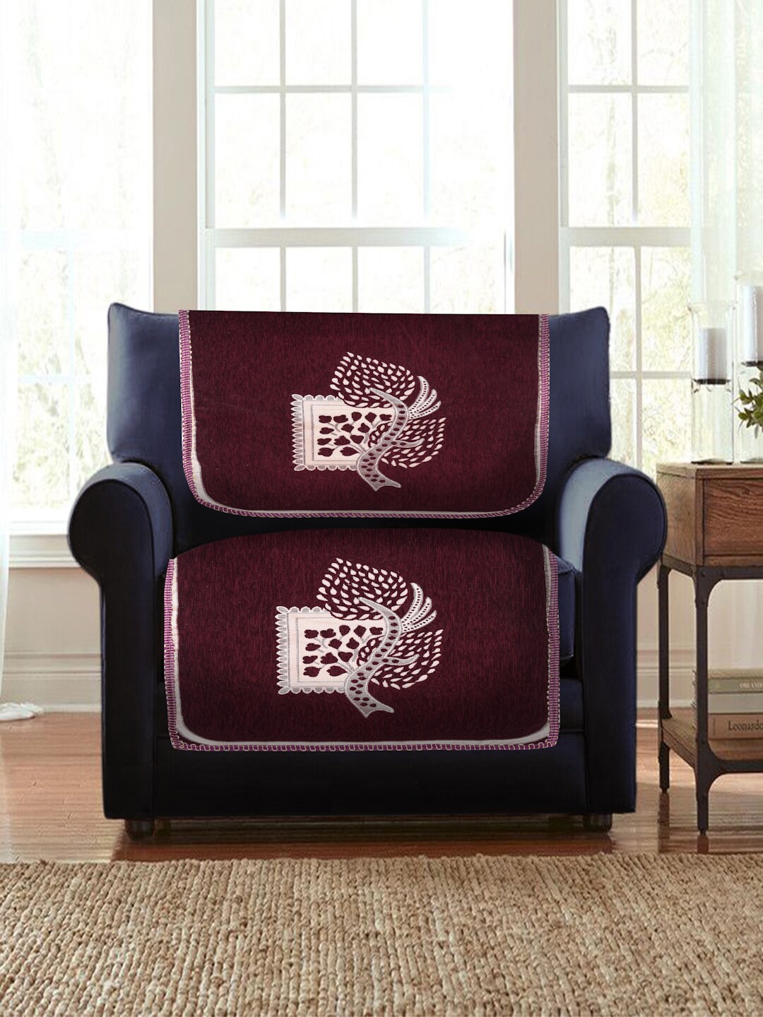 

MULTITEX 10 Pcs Maroon 5 Seater Sofa Set