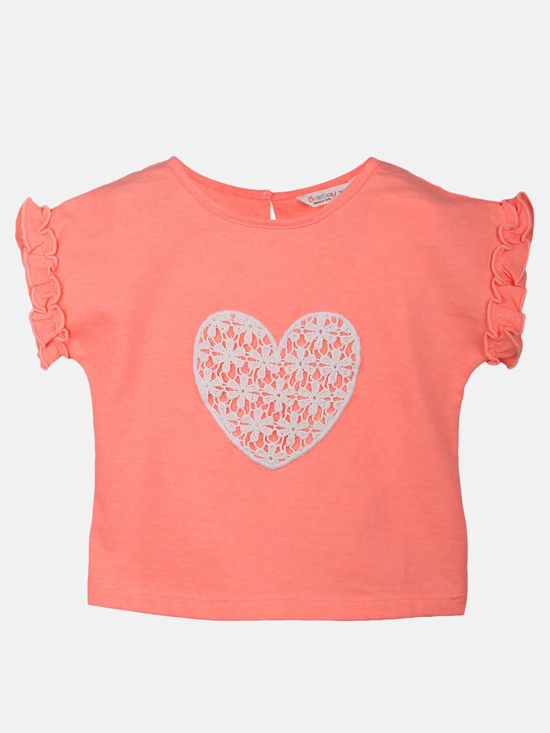 

Beebay Orange Print Extended Sleeves Top