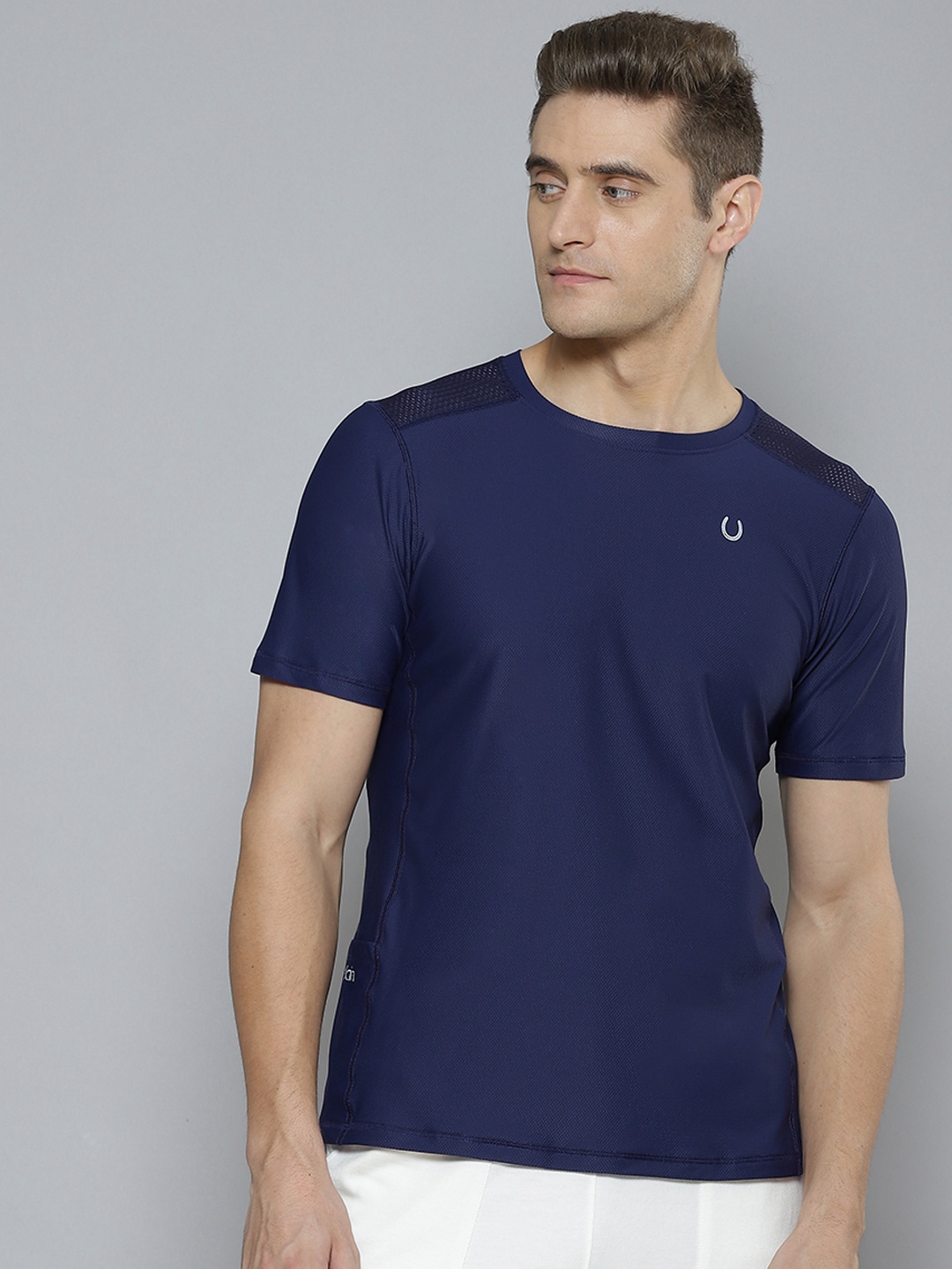 

Fitkin Men Blue Anti Odour Gym T-shirt