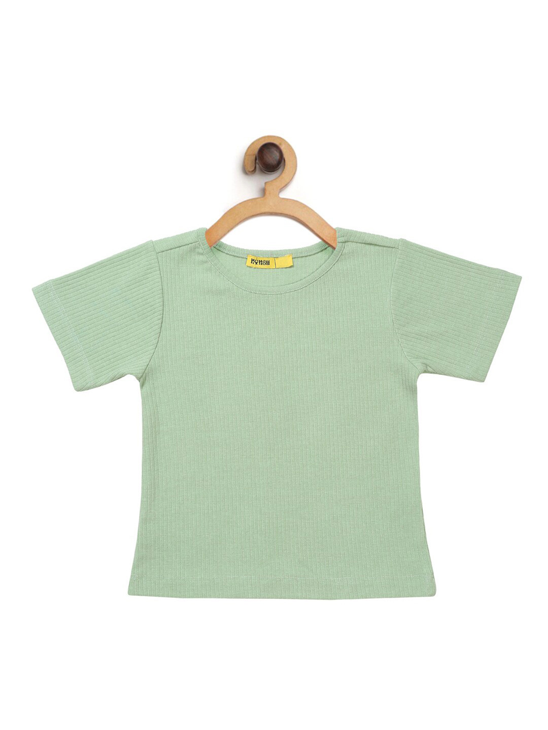 

NYNSH- PlusS Kids Girls Green Solid T-shirt
